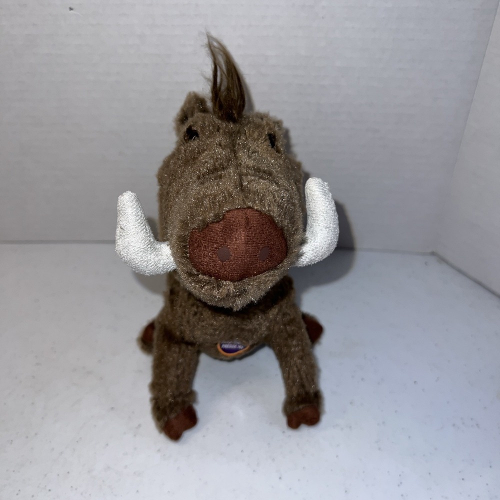 Disney The Lion King Talking‎ Pumba Stuffed Animal Plush 9" Works!